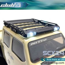Roof Rack w/ LED Spot Light for Axial SCX24 Jeep Gladiator