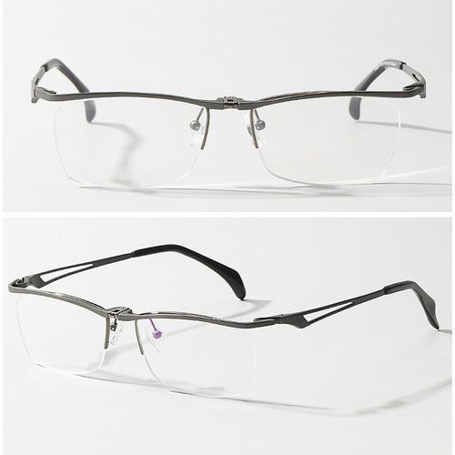 56mm Luxury Down Reading Glasses Half Titanium Foldable Glasses +0.5~6.0 - Picture 15 of 16