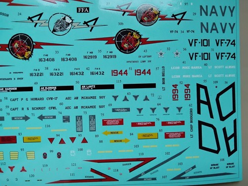 Calcomanías UpRise UR48263 - CALCOMANÍA F-14B Tomcat VF-74 Be-Devilers CAMO 1/48 - Imagen 6 de 7