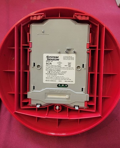 System Sensor SCR Ceiling Mount Fire Strobe Light - Red - Picture 3 of 6