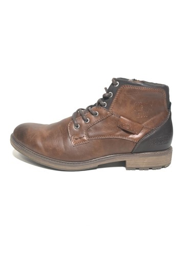 XPER Boots Men’s Sz 11 Shoes Brown Leather Lace Up Ankle GUC Zipper XHY12504 - Picture 2 of 11