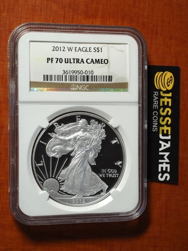 2012 W PROOF SILVER EAGLE NGC PF70 ULTRA CAMEO CLASSIC BROWN LABEL