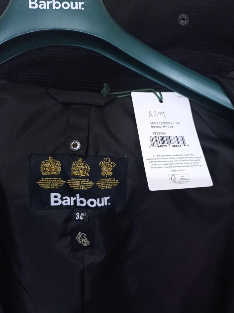 Kaptain Sunshine Barbour Stand Collar Traveller Coat Black