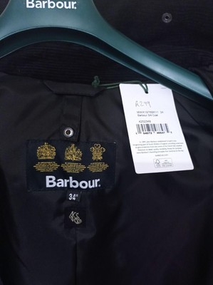 Kaptain Sunshine Barbour 3/4 Stand Collar Traveller Coat Black Size 34 L92cm