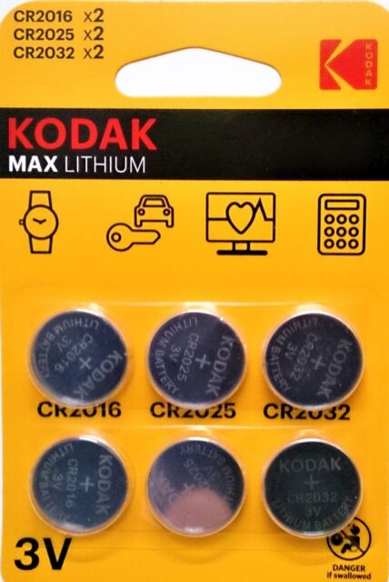 Pila KODAK CR2016 CR2025 CR2032 - Max Lithium Battery 3V - Blister De 6 Pilas Pila KODAK CR2016 CR2025 CR2032 - Max Lithium Battery 3V - Blister De 6 Pilas