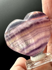Crystal Heart Candy Fluorite Carving Rainbow Healing Gemstone Hearts 14/7B