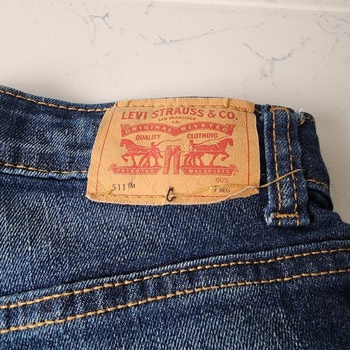 Levi Strauss & Co. 511 Size 7 Reg Youth Boys Shorts KUA 0744 - Picture 4 of 13