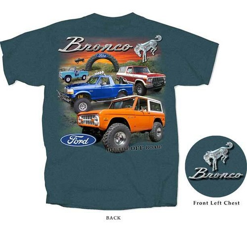 Ford Broncos Hit The Off Road American Cars Trucks Outdoor T-Shirt FM4BR-U - Bild 2 von 3