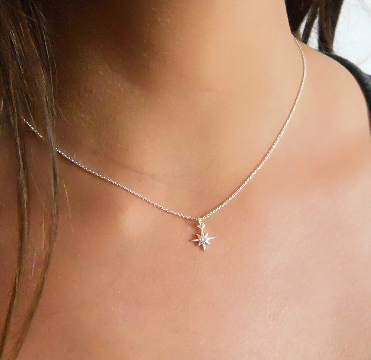 Sterling silver north star pendant deals