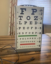 Graham-Field Illuminated Eye Exam Test Cabinet 1258 with Chart 1261
