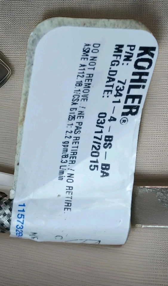 Grifo de fregadero de barra de acero inoxidable Kohler K-7342-4-BS HiRise de 2 manijas, acero inoxidable cepillado Foto 2 de 4