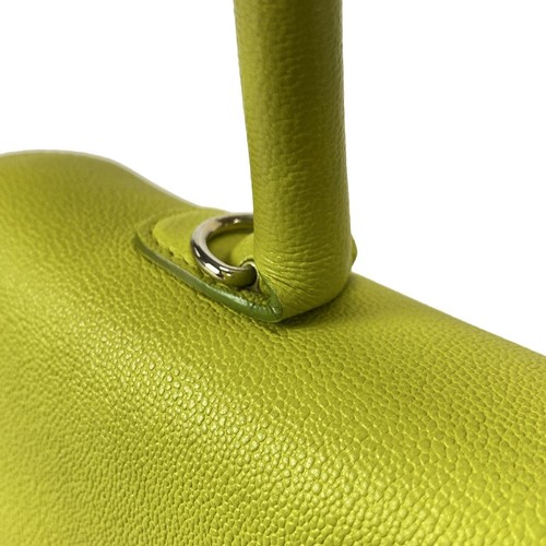 Auth DELVAUX Brillon PM East West - Light Green Leather Handbag - Picture 15 of 20