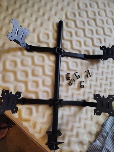 4 Monitor Clamp-on Stand