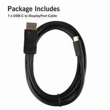 6FT/1.8M USB-C Type C to DisplayPort DP M/M Adapter Cable Line 4K@60Hz