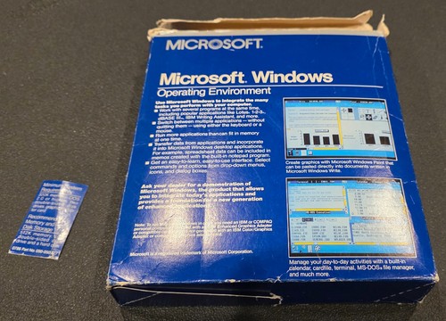 First version of Microsoft Windows 1.03 OS Operating System 5.25 in box not 1.01 - Afbeelding 10 van 12