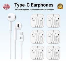  12-Pack Wholesale Aytic Type-C Wired Earphones Stereo Headphones with Mic