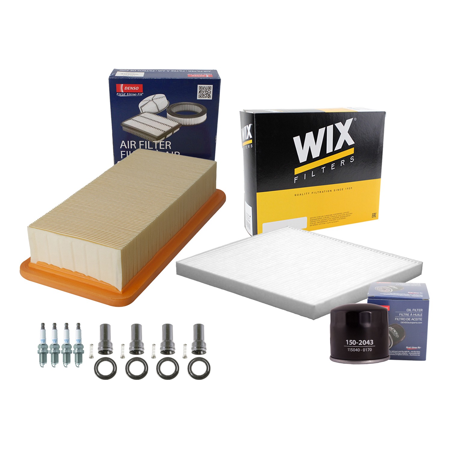 Denso Tune Up Kit NGK 4 Spark Plugs  Boots Kit for Rio5 1.6L L4 DOHC Vin 3 JB