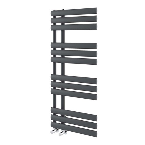 Grey Heated Towel Rail Bathroom Radiator Modern Offset Rad 175 x 50cm - Picture 2 of 5