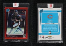 2021 Panini Donruss Optic Rated RPS Red Prizm /75 Justin Fields Rookie Auto RC