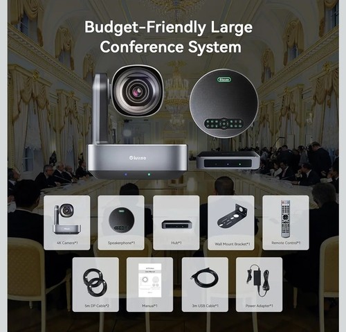 Système de caméra de salle de conférence tout-en-un PTZ avec haut-parleur Bluetooth - Photo 4/9