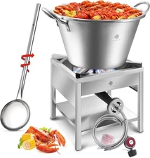ARC 4QT  Outdoor Wok and 200,000 BTU Single Burner Propane,With 48"Large Spoon
