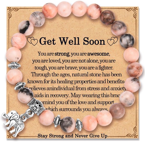 Get Well Soon Gifts for Women, Elephant Bracelet Gifts Inspirational Encourageme - Bild 1 von 6