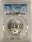 Franklin Half Dollar 1961-D PCGS MS64 Silver 50C Business Strike Uncirculated