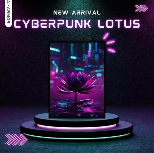 AI Armor MTG Cyberpunk Black Lotus 100 Sleeves Matte TCG Card Art 2 Pack Sealed - Picture 4 of 5