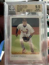 2002 Topps Gallery #56 Albert Pujols SSP Variation 2 BlueWrist band /25 RARE