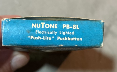 Vintage NuTone PB-8 Push Lite Electrically Lighted Pushbutton NEW BOXED - Picture 3 of 6