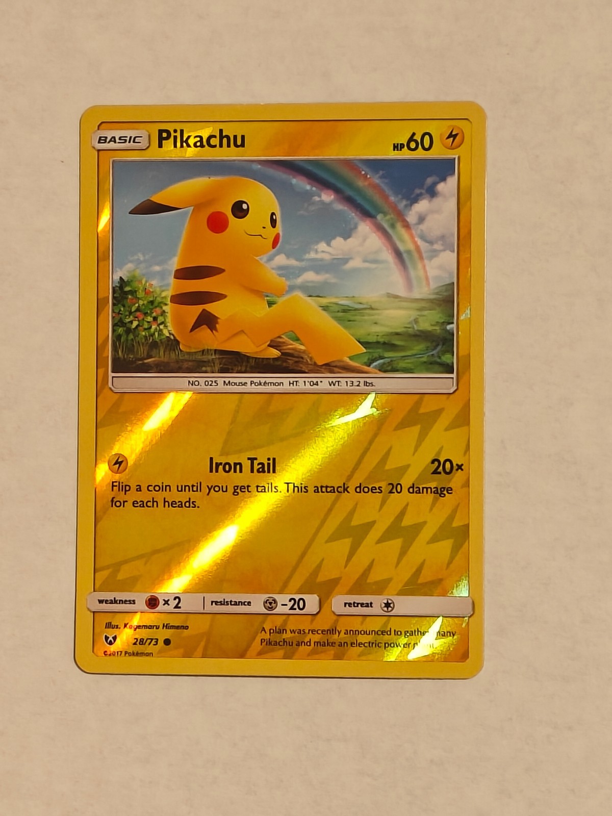 Pikachu 28/73 Shining Legends Reverse Holo NM