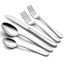 60 Piece Heavy Duty Flatware Set Stainless Steel Silverware Cutlery Set
