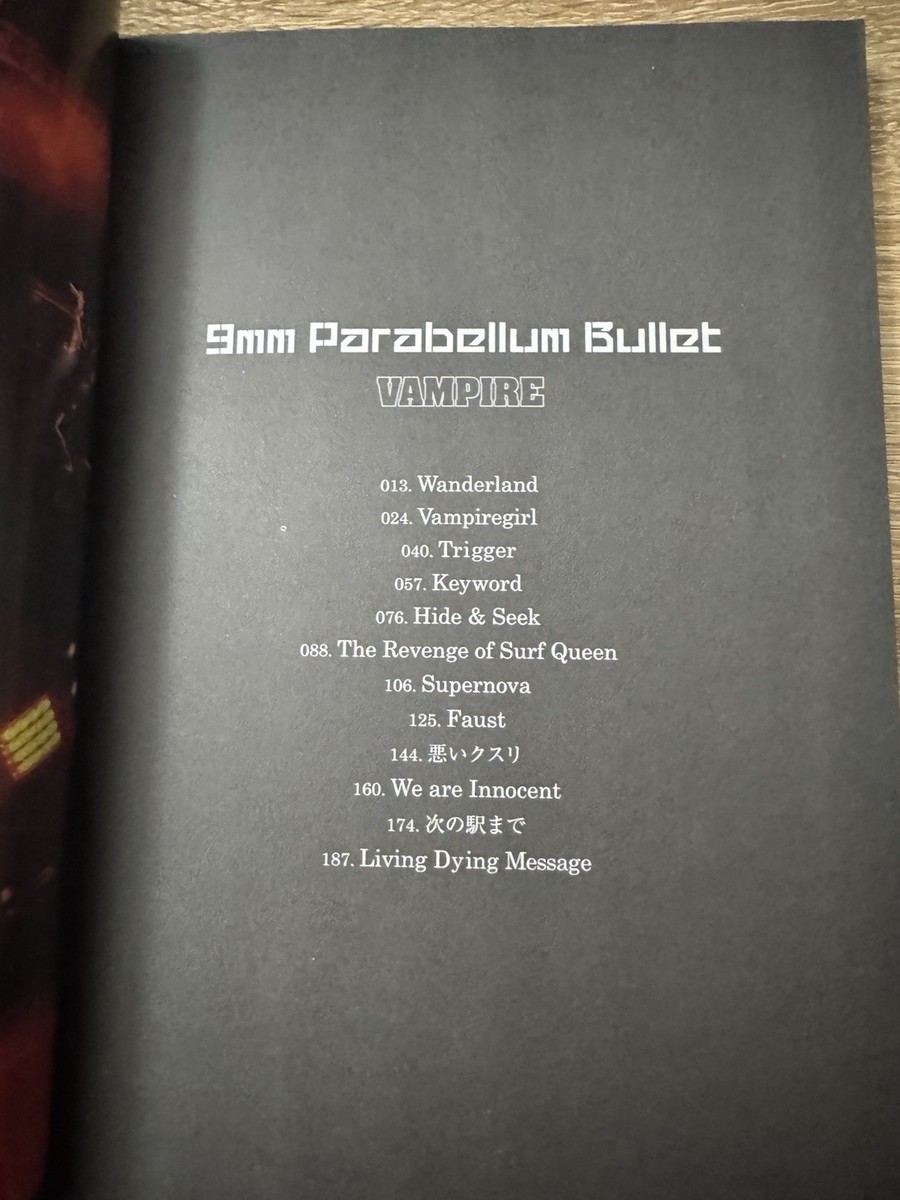 9mm Parabellum Bullet, Vampire, Songbook, Japan | eBay