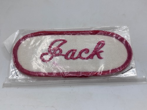 JACK USED EMBROIDERED VINTAGE SEW ON NAME PATCH TAGS ASSORTED COLORS AVAILABLE - Picture 12 of 12