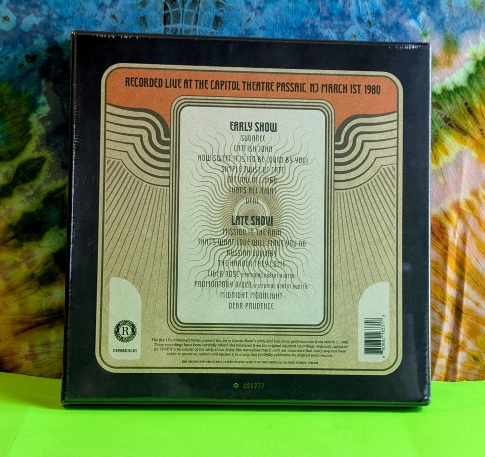 JERRY GARCIA live vol 1 SEALED 5LP BOX SET 3/1/80 capital NOT grateful dead - Image 2 of 3