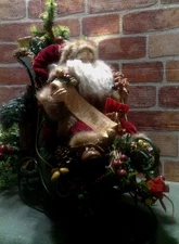 RARE Vtg 90's Santa Claus Metal Sleigh Christmas Decor⭐Famous Maker Missing Tag