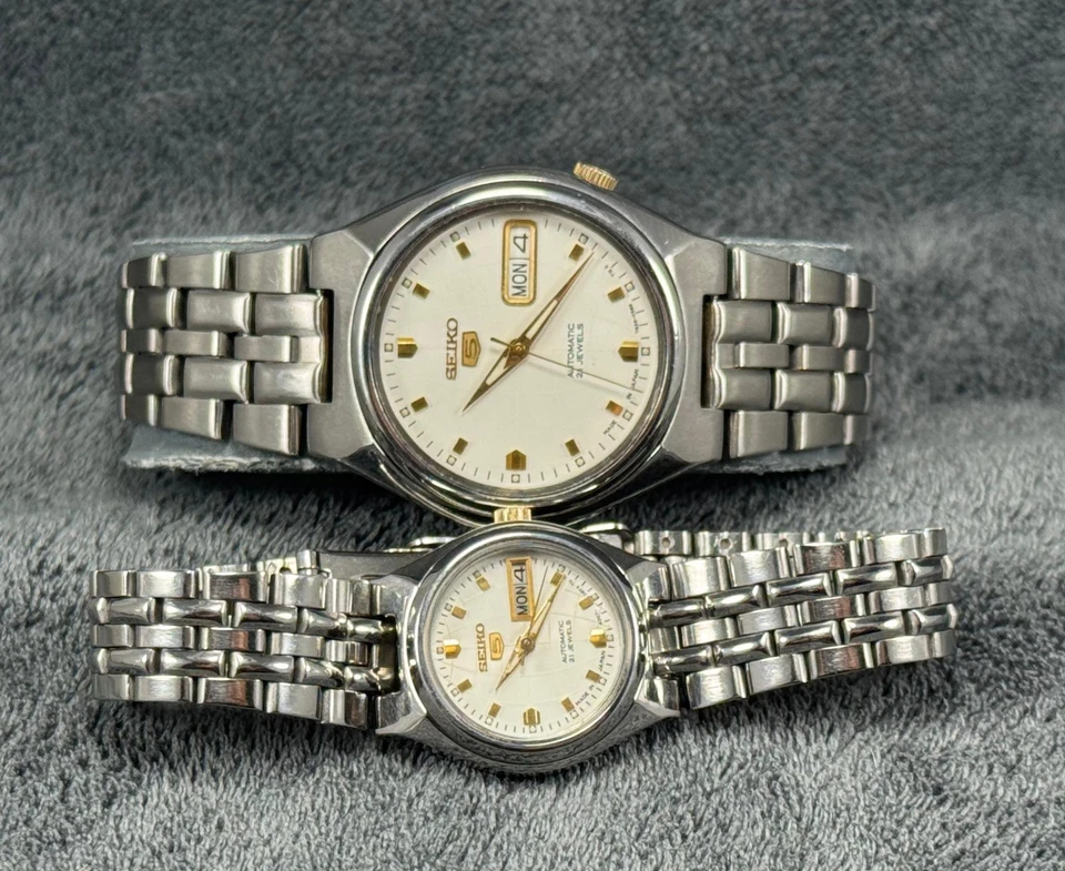 Seiko 5 Automatic Watches – His and Hers – 7S26 And 4207 – 21 Jewels –Japan Made - Image 4 of 4
