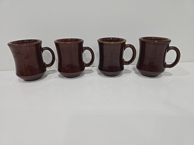 #ad #ad Crestware Coffee Mug *Set Of 4* Restaurant Style Brown Country Diner MCM $28.88