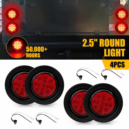 4/8x 2.5" pulgadas 13 LED redondo camión remolque luz de separación lateral con ojal - Imagen 17 de 27