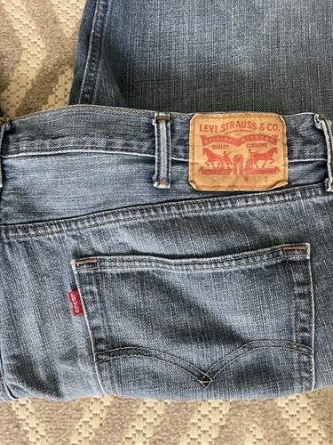 Levi Strauss Red Tab 527 Mens Loose Fit Mens Blue Jeans Medium Wash 42x32 - Picture 5 of 6
