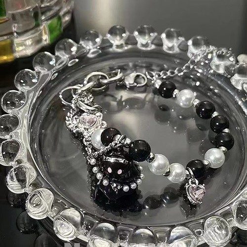 Y2K Kawaii Cat Beaded Bracelet Trendy Sweet Cute Cool Versatile Bracelets