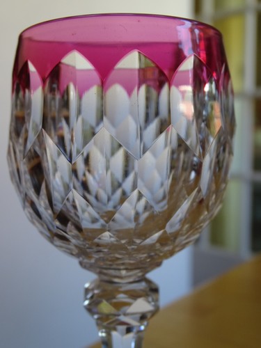 BACCARAT 1 ANCIEN VERRE A VIN BLANC CRISTAL TAILLER JUVISY AMETHYSTE ht 12,5 cm - Picture 3 of 7
