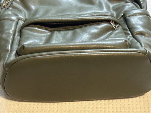 A New Day - Puff Some Backpack- Olive Gold Hardware- Zip- Light Laptop Backpack - Picture 5 of 22