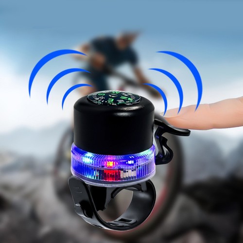 Mini cloche color��e avec recharge USB et boussole int��gr��e pour v��los enfant - Afbeelding 13 van 26