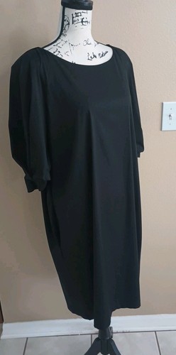Vestido recto elástico de algodón negro para mujer Chico talla 3 14/16 bolsillos - Imagen 5 de 13