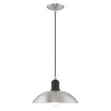 Livex Lighting - Metal Shade - 1 Light Mini Pendant in Coastal Style - 12.5