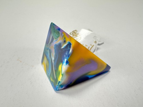 Jackie Brazil "Marmor" großer quadratischer Harzring (R1715) Größe UK T / USA 9,5