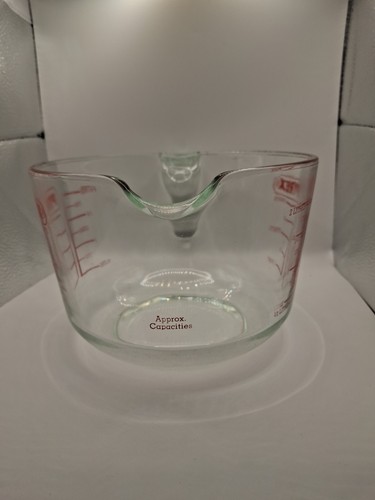 Vintage Pyrex 564 Corning 8 Tassen Schüssel 2 Quart 64 Unzen METRISCH 2 Liter ROT - Bild 2 von 3