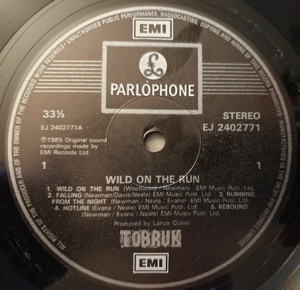 Tobruk - Wild On The Run (LP, Album) (Very Good Plus (VG+)) 3734928751 - Image 3 of 4