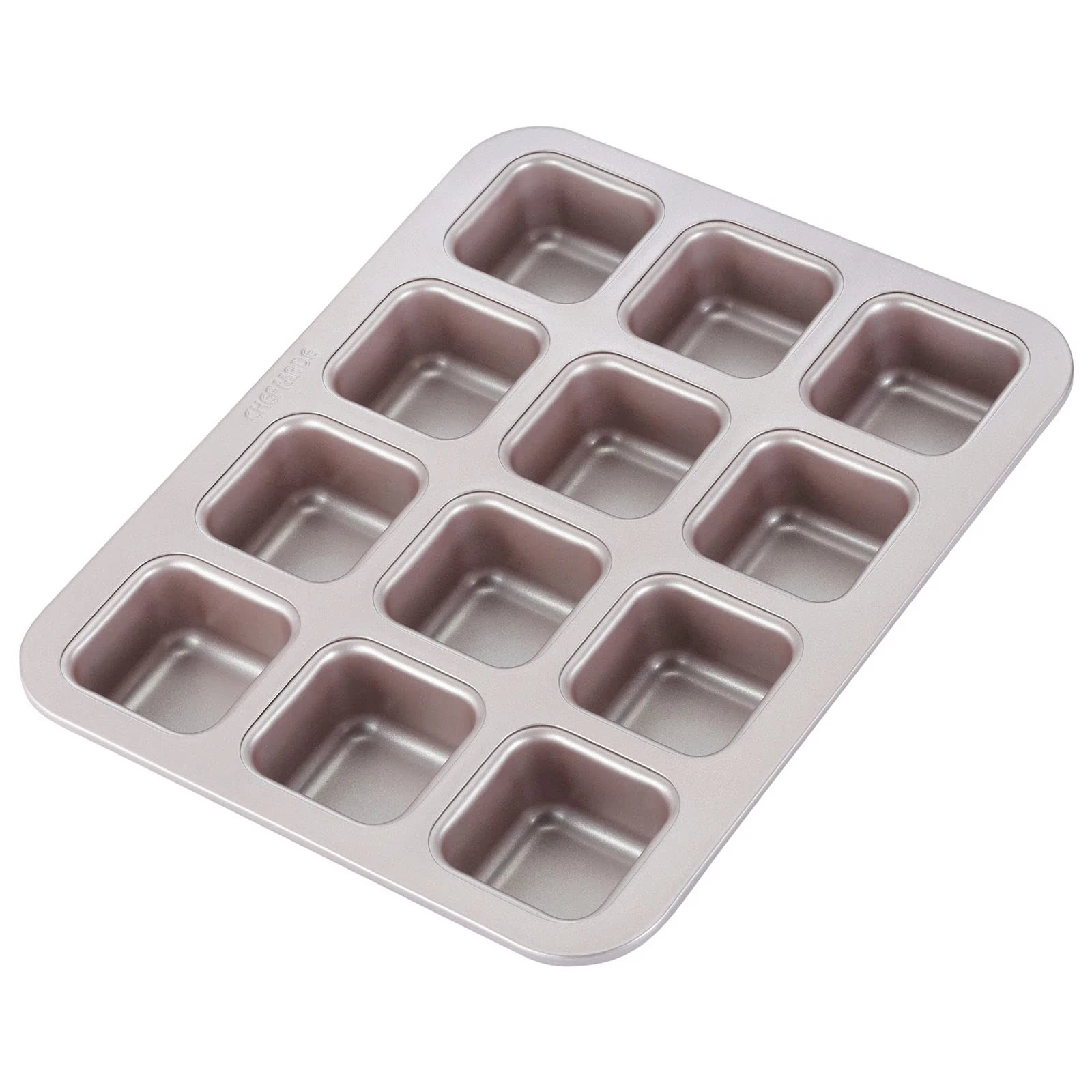 Brownie Cake Pan, 12-Cavity Non-Stick Square Muffin Pan Blondie Bakeware for ...